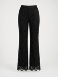 Lace Straight-Leg Trousers – La Noir