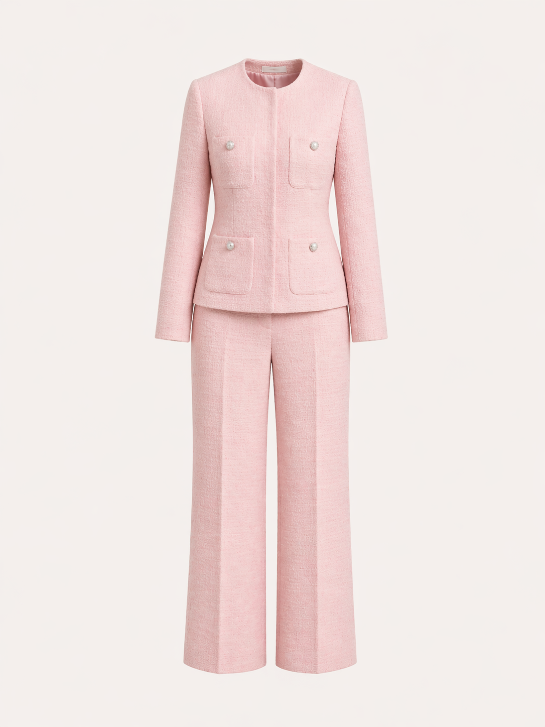 The Blush Tweed Jacket & Trousers Set