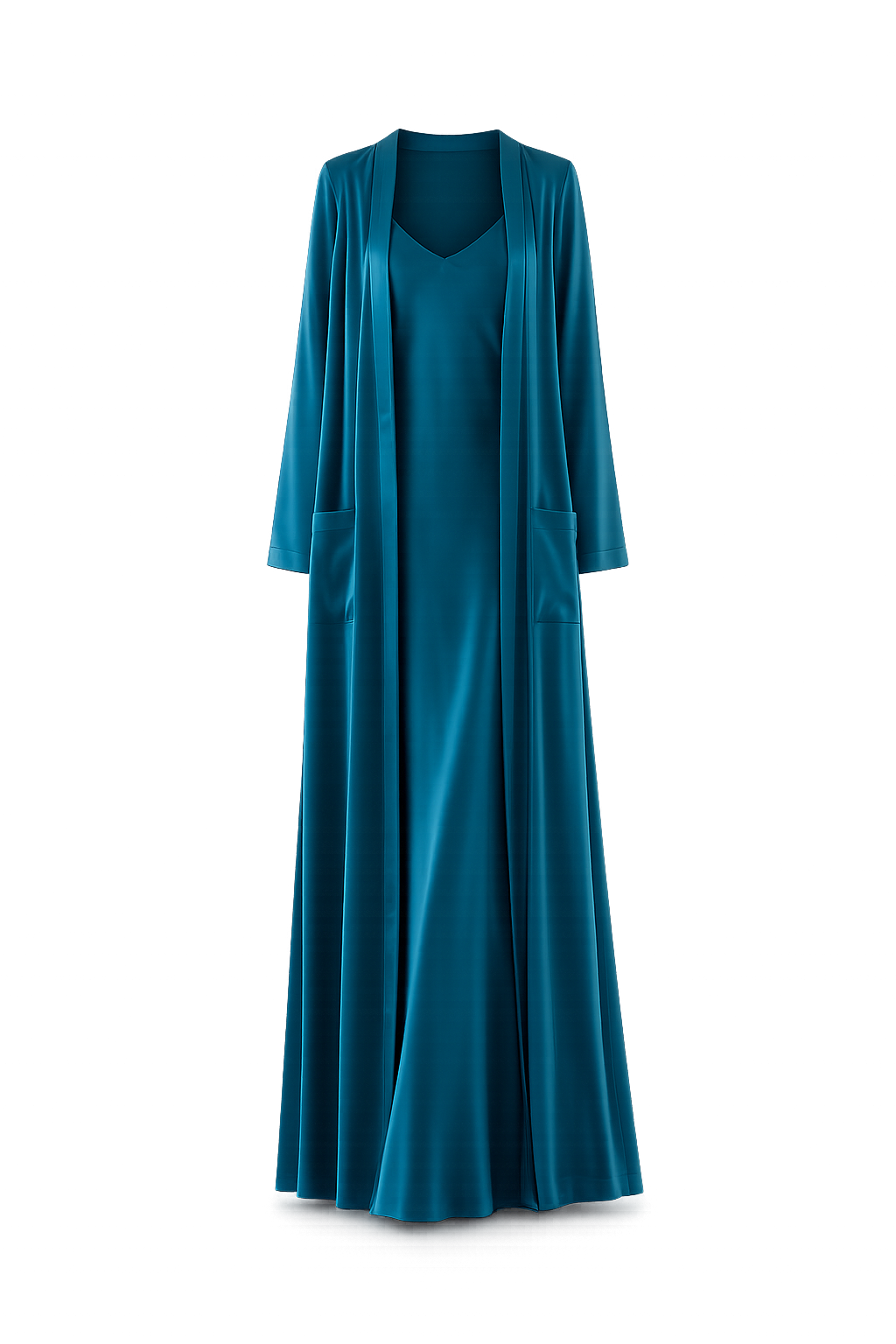 The Layali Dress and Over Coat Set