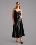Satin Cami Top & A-Line Skirt Set