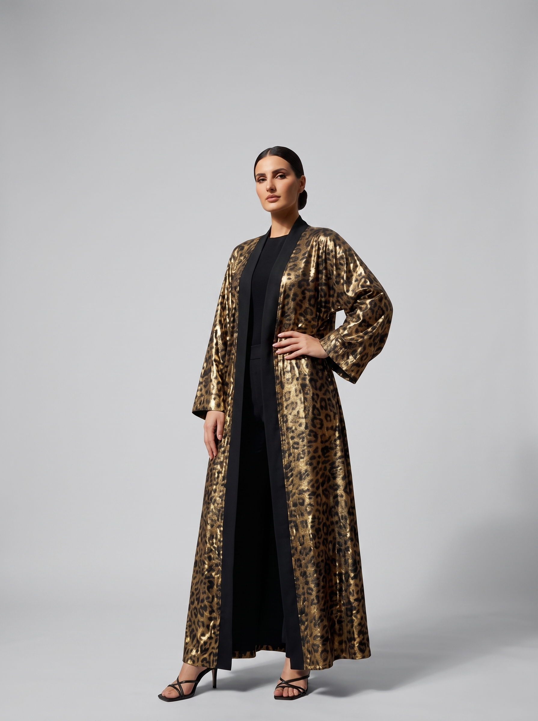 The Cheetah Metallic Abaya