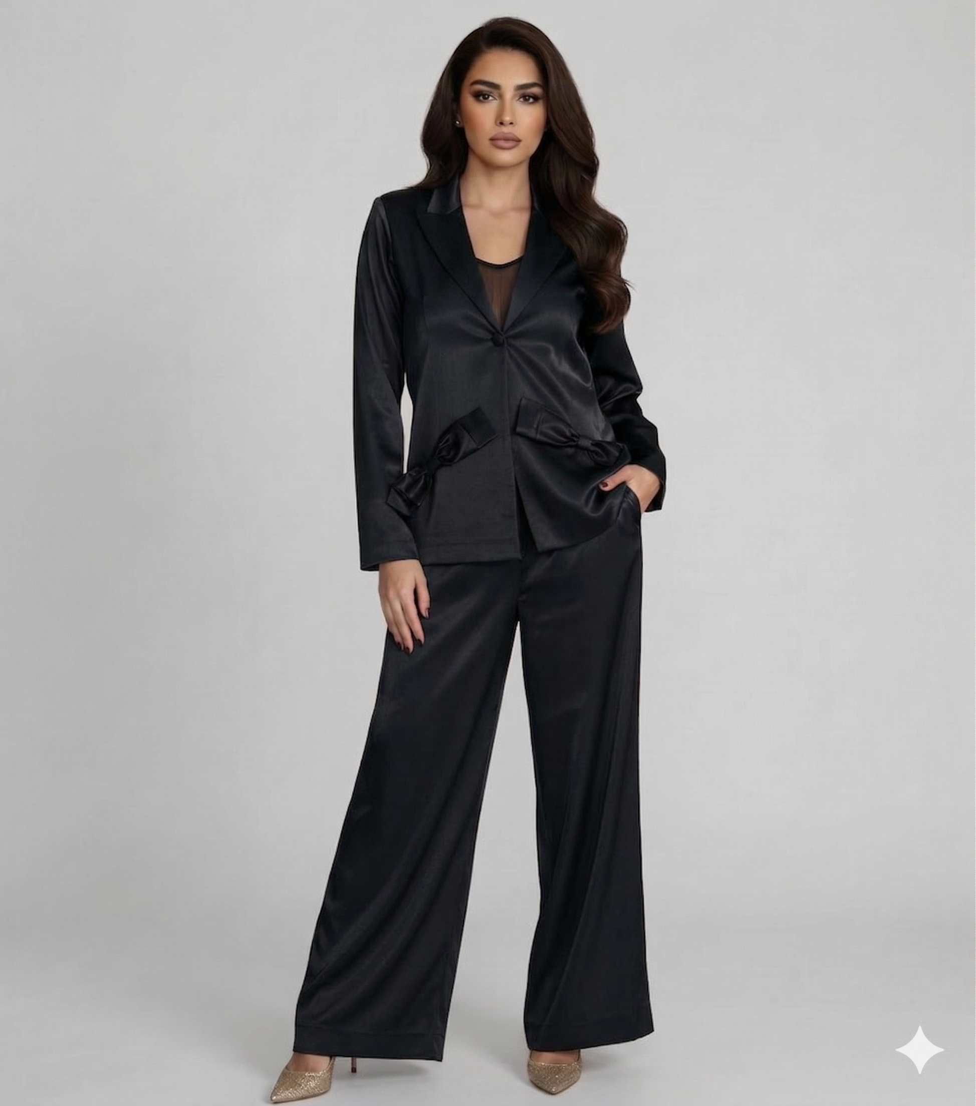 The Indigo blouse and trouser