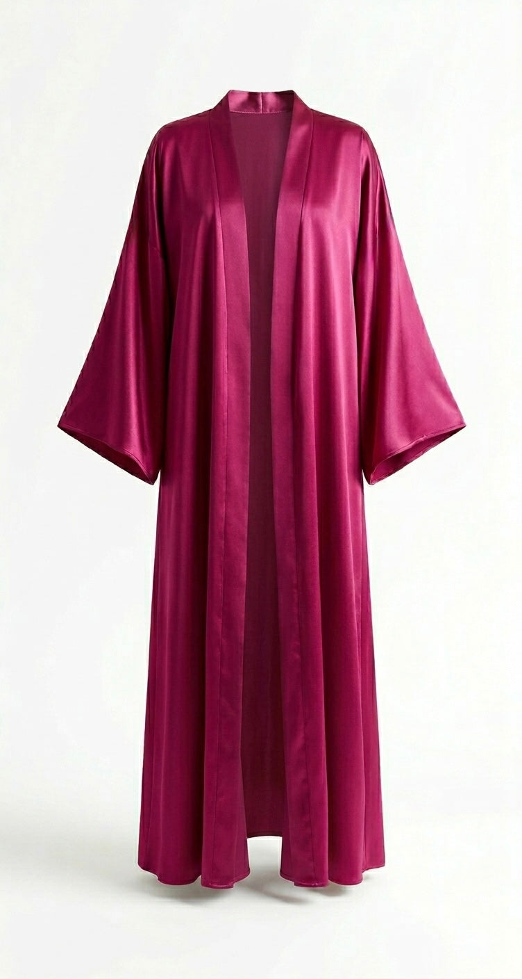 The Satin Abaya & Floral Dress Set