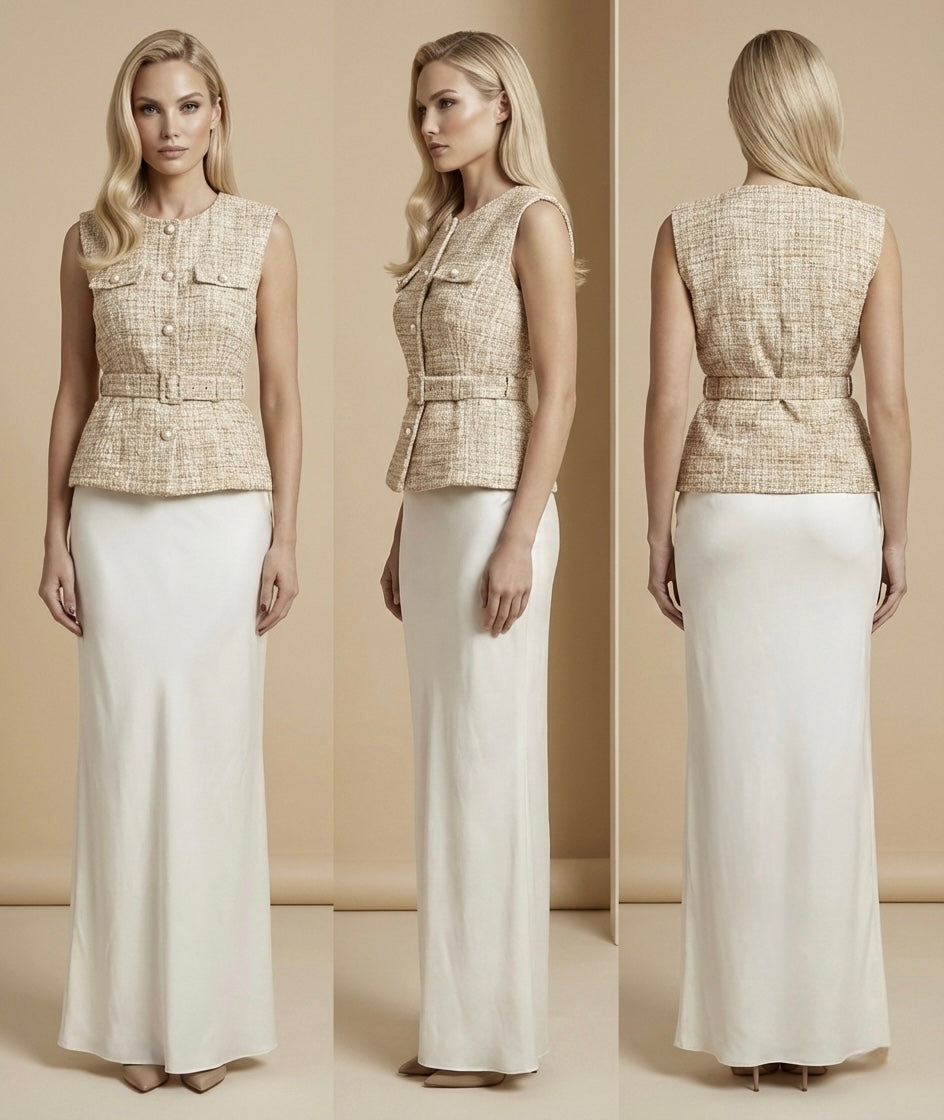 The Silhouette Tweed Waistcoat