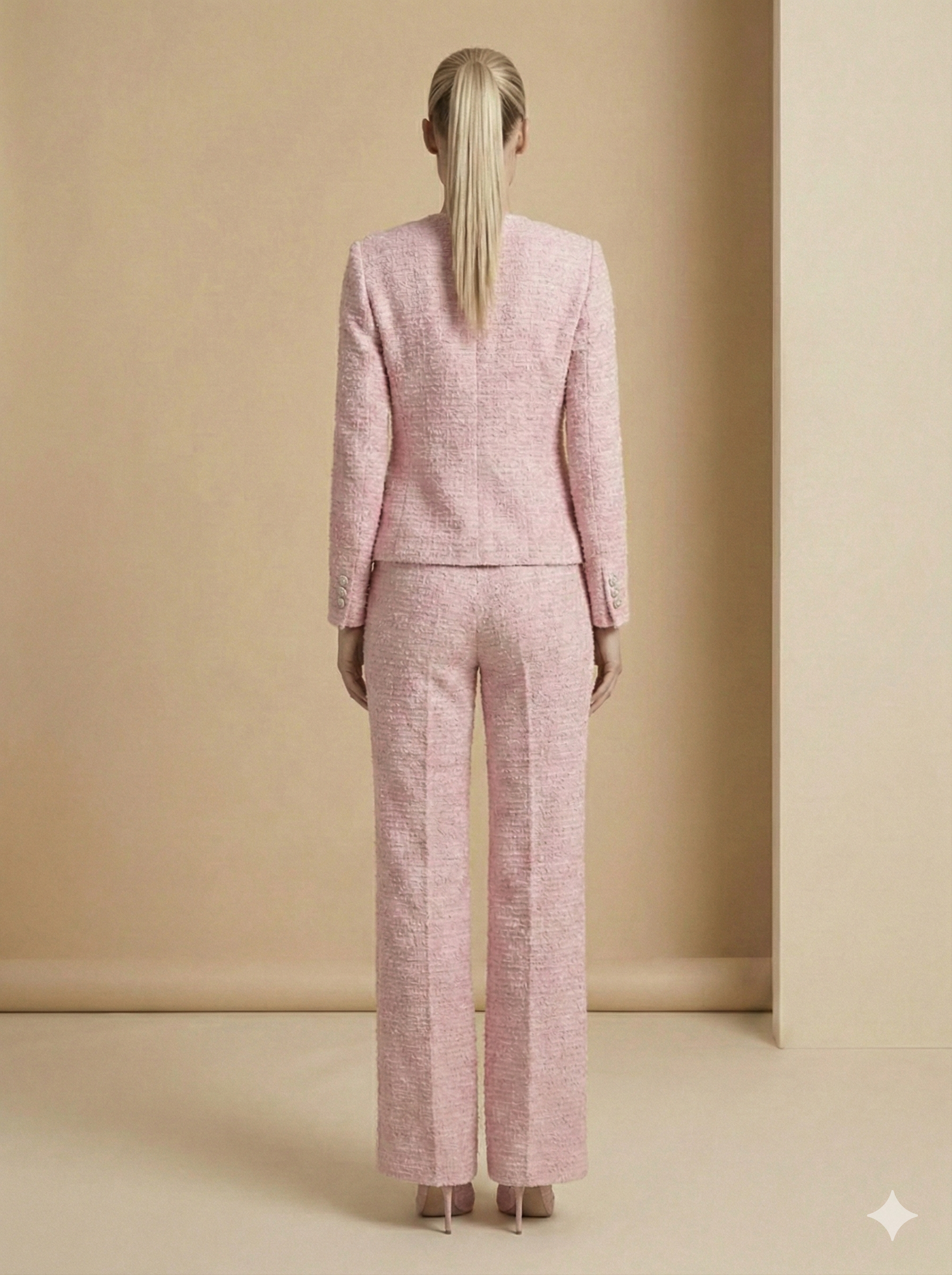 The Blush Tweed Jacket & Trousers Set