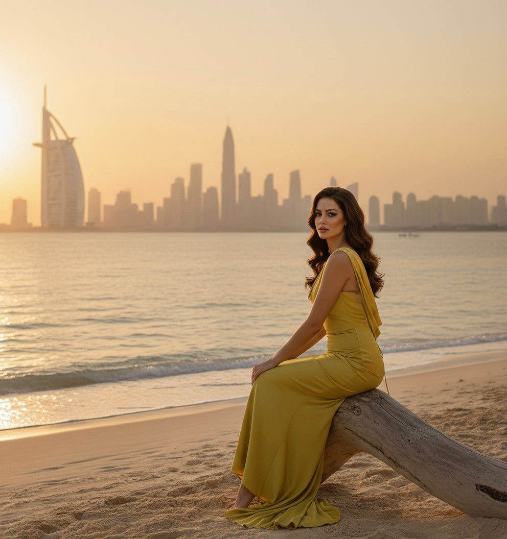 The Golden Hour Satin Gown