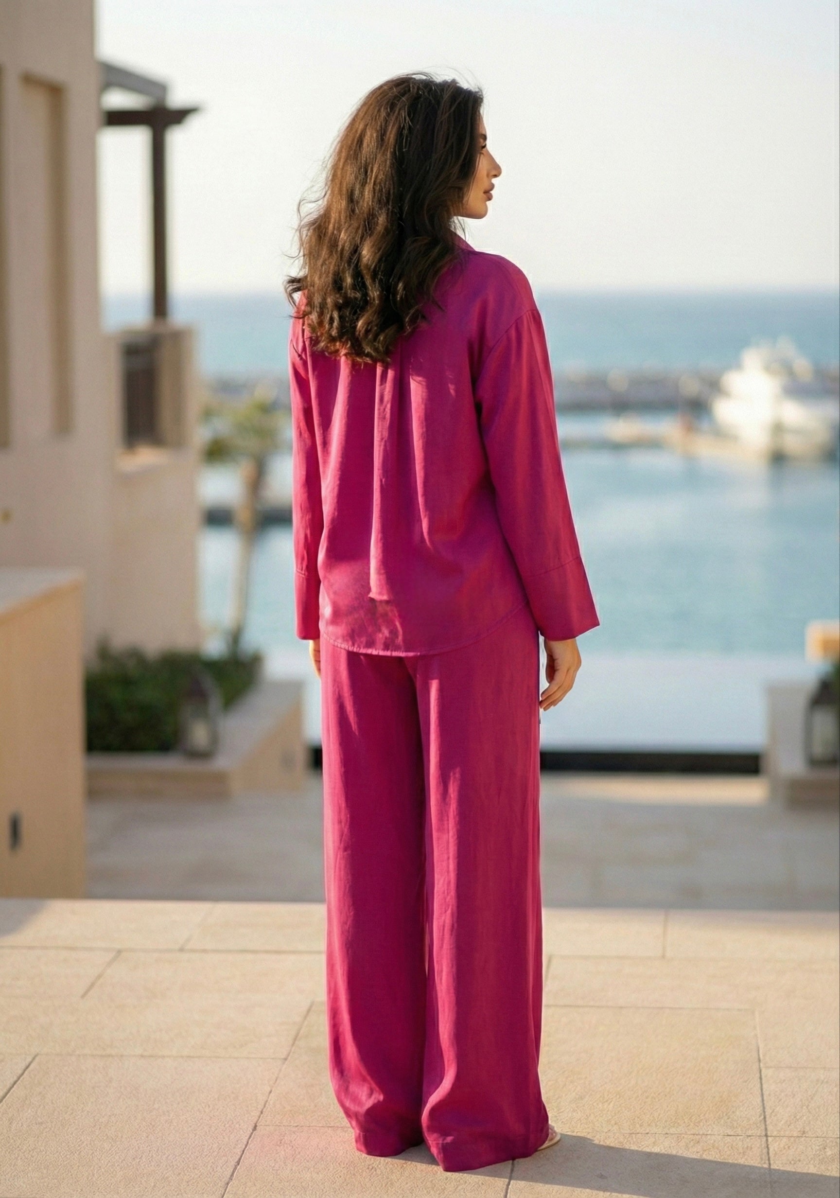 The Indego Satin Set - Pomegranita