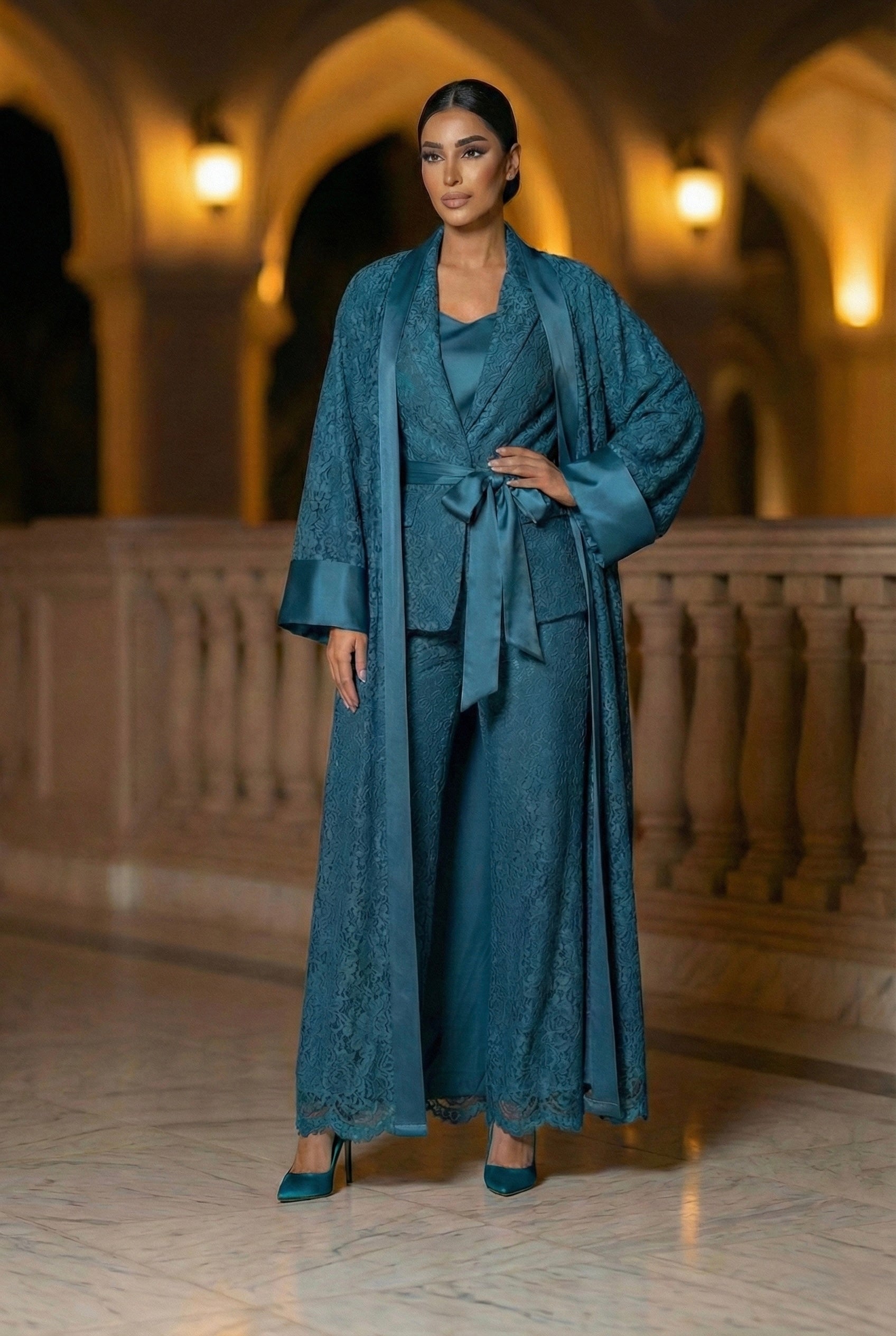 La Azure Dentelle Set