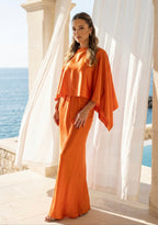 La Valencia Detachable Cape Dress