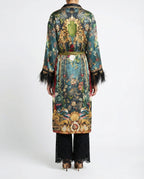 Grand Milano Reversible Silk Feather Robe
