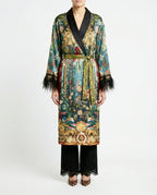 Grand Milano Reversible Silk Feather Robe