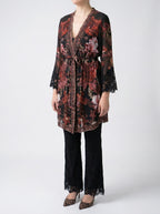 La Nuit Florale Swarovski Silk Lace Robe