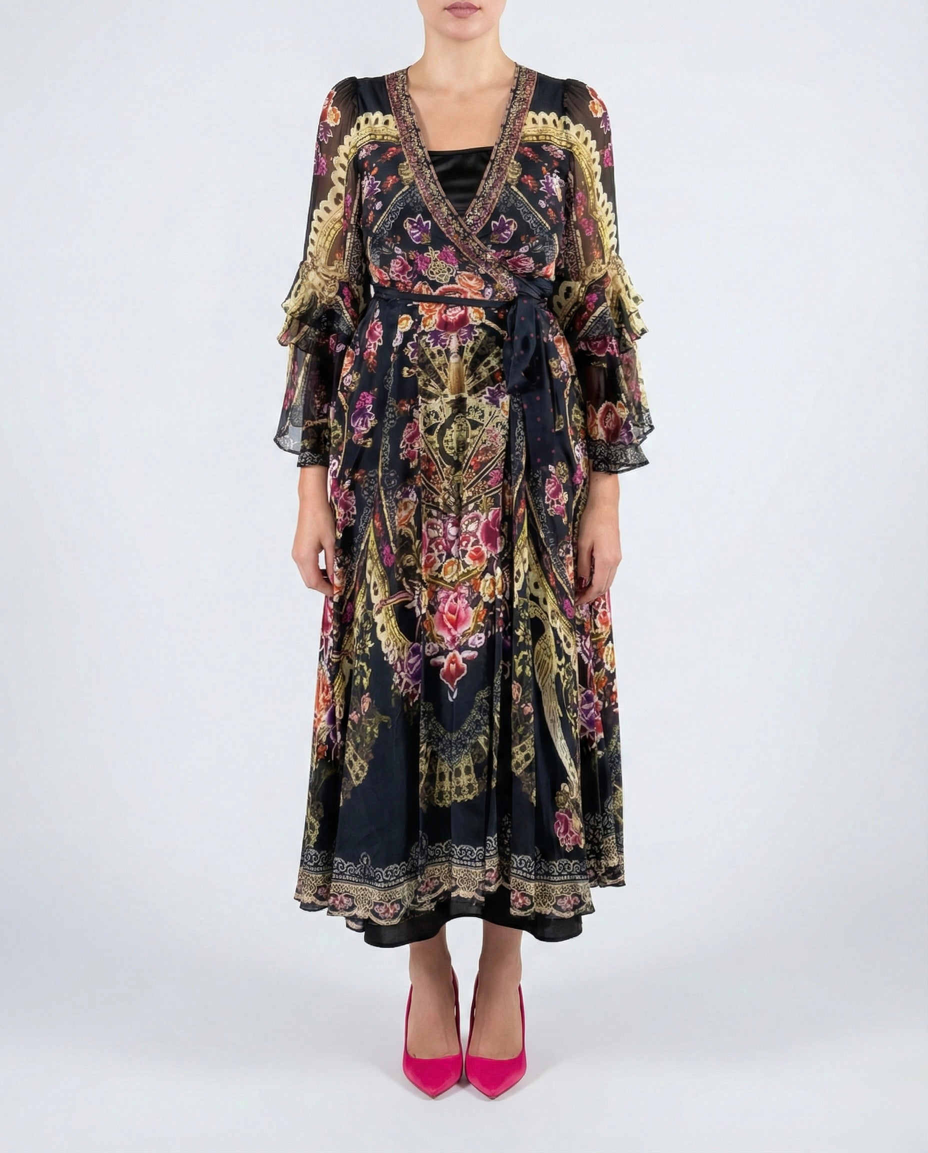 Mosaic Swarovski Crystal Silk Dress