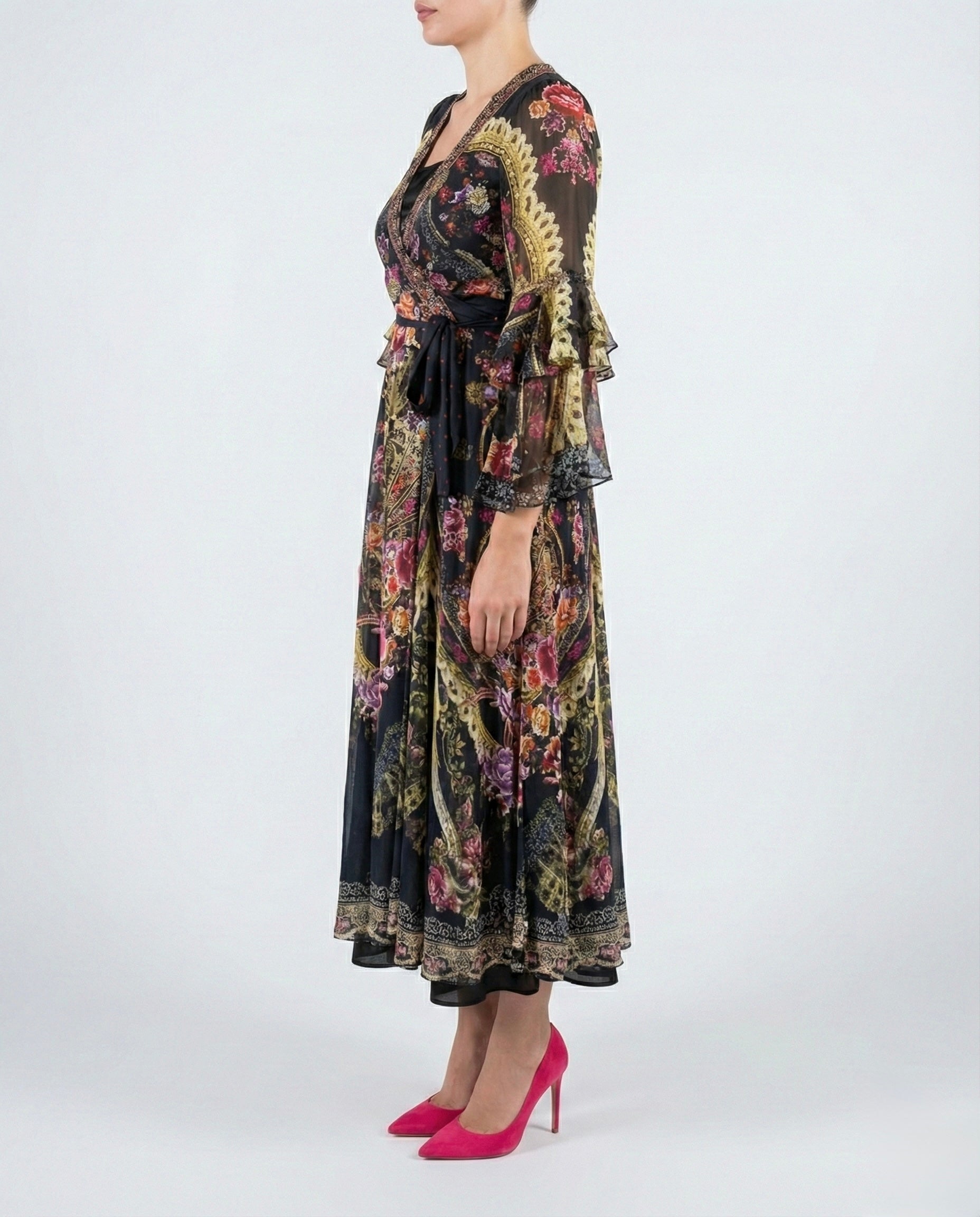 Mosaic Swarovski Crystal Silk Dress