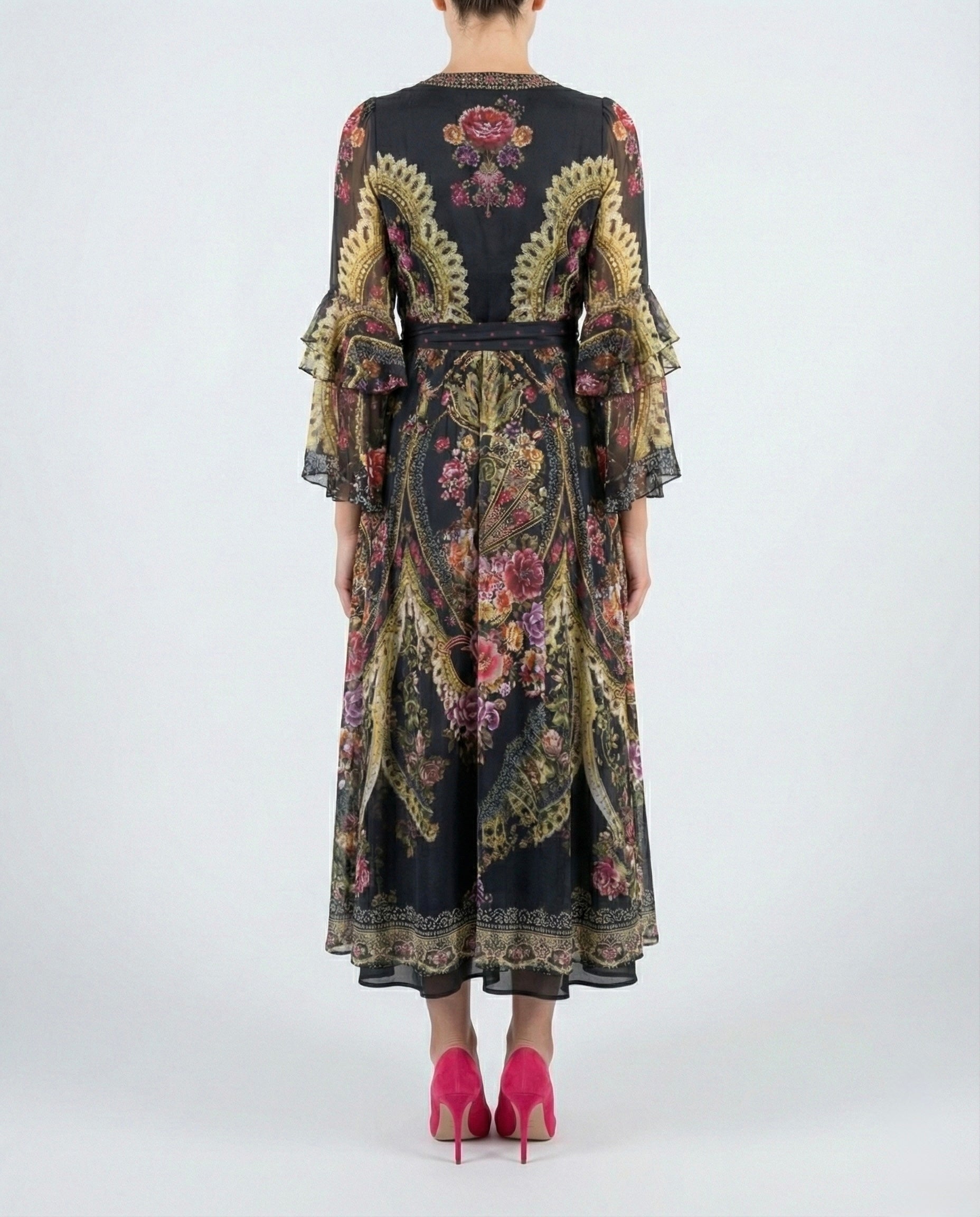 Mosaic Swarovski Crystal Silk Dress