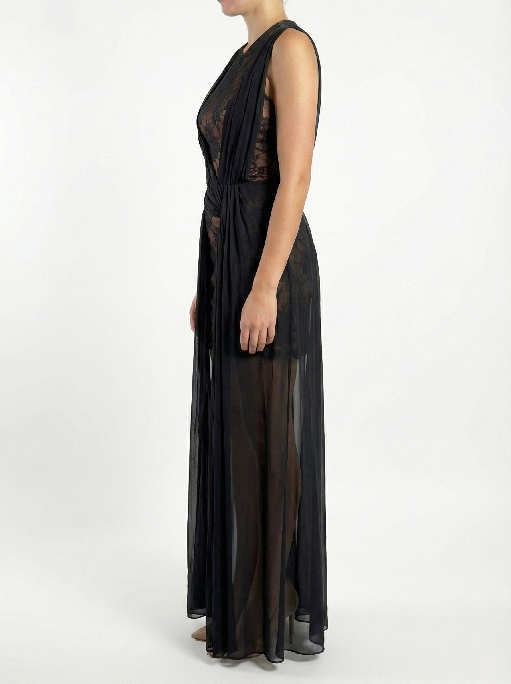 Lace Rouched Dress
