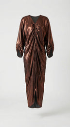 Copper Metallic Rouched kaftan