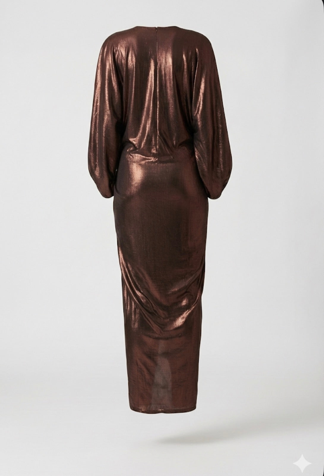 Copper Metallic Rouched kaftan