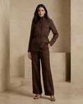 Tailored Linen Co-Ord Set – Structured Blazer & Wide-Leg Trousers