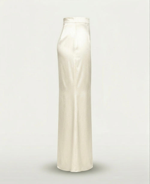 Ivory Silk Sculpt skirt