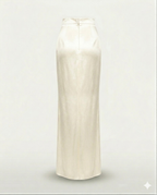 Ivory Silk Sculpt skirt