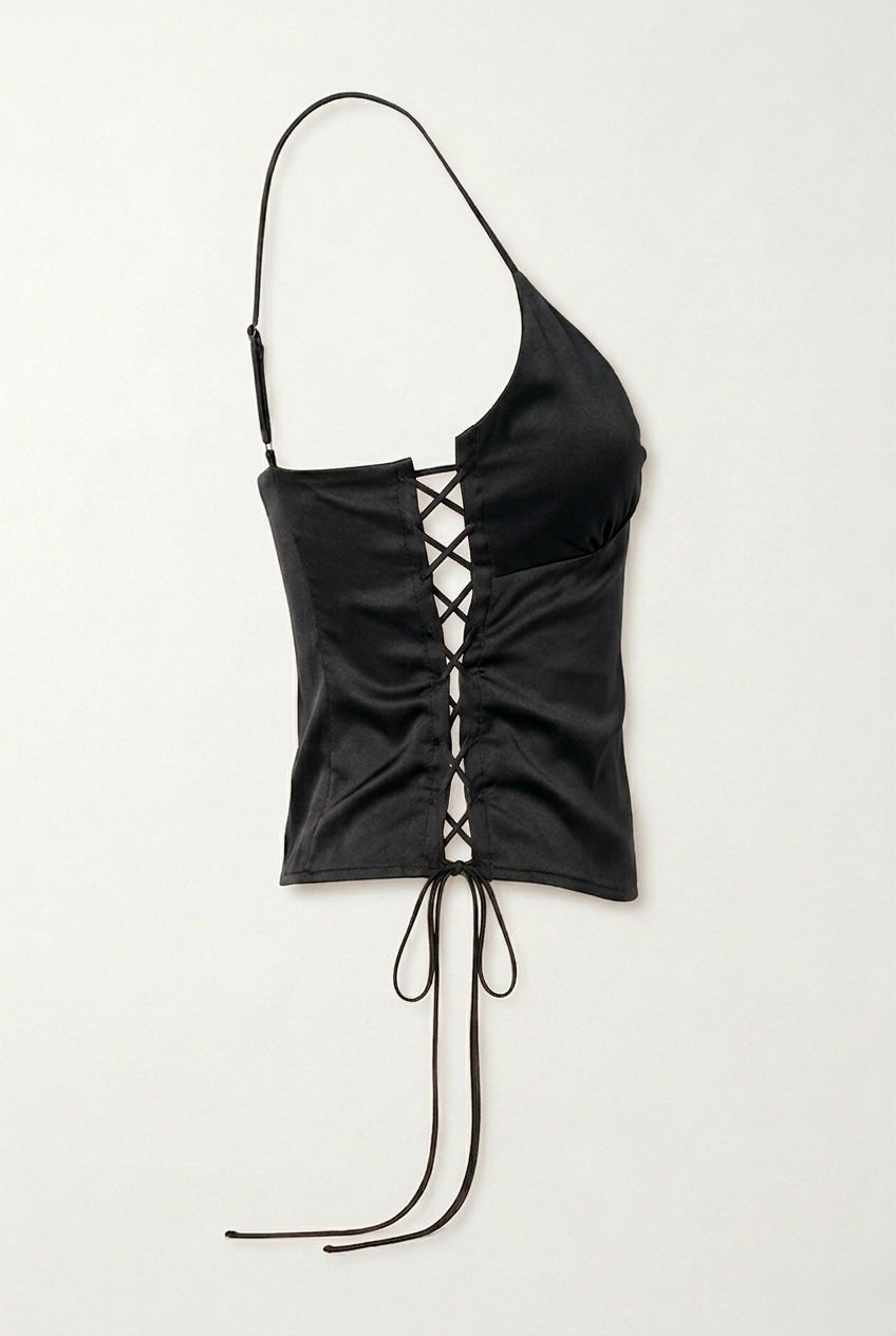 The Sculpt Lace-Black Top