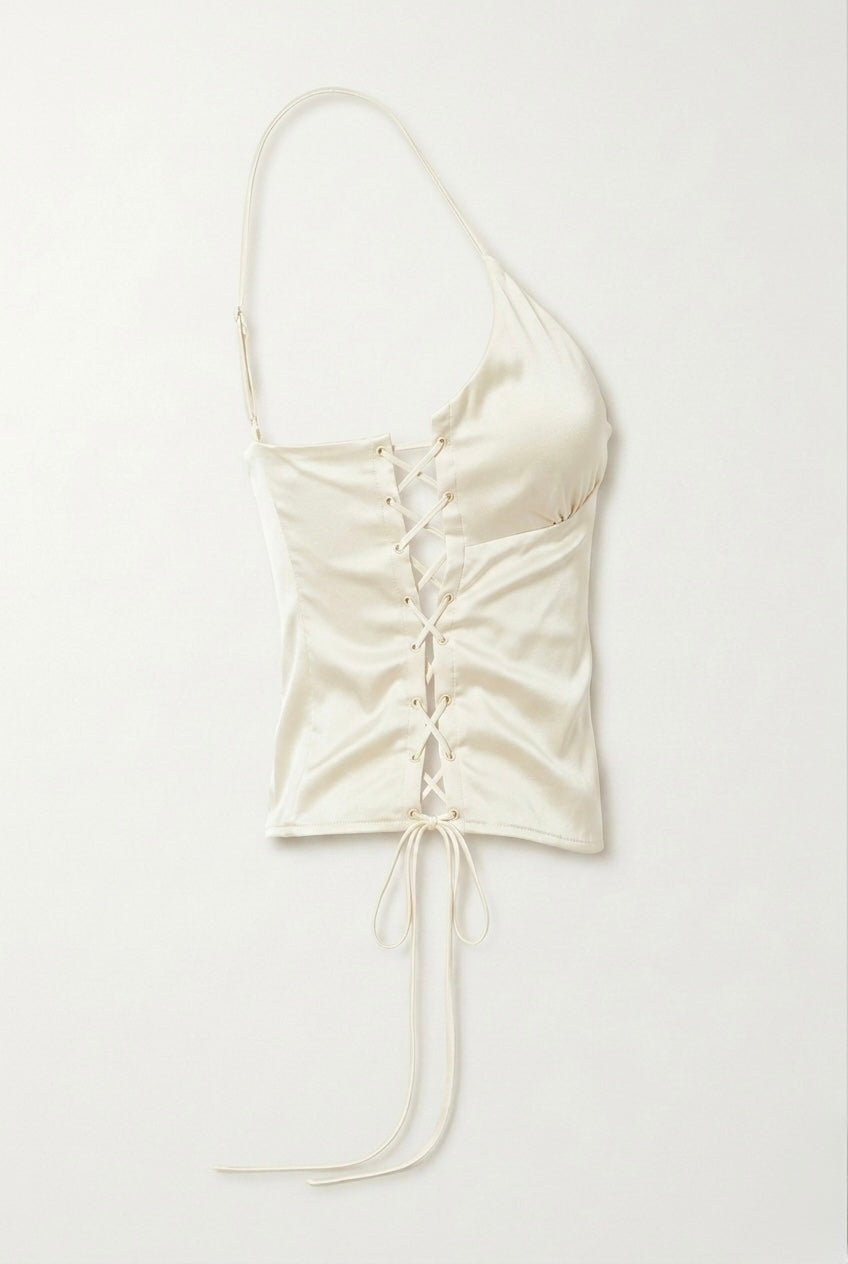 The Sculpt Lace-Ivory Top