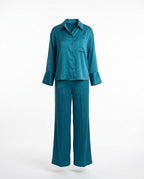 The Indigo Satin Set - Azure
