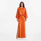 La Valencia Detachable Cape Dress